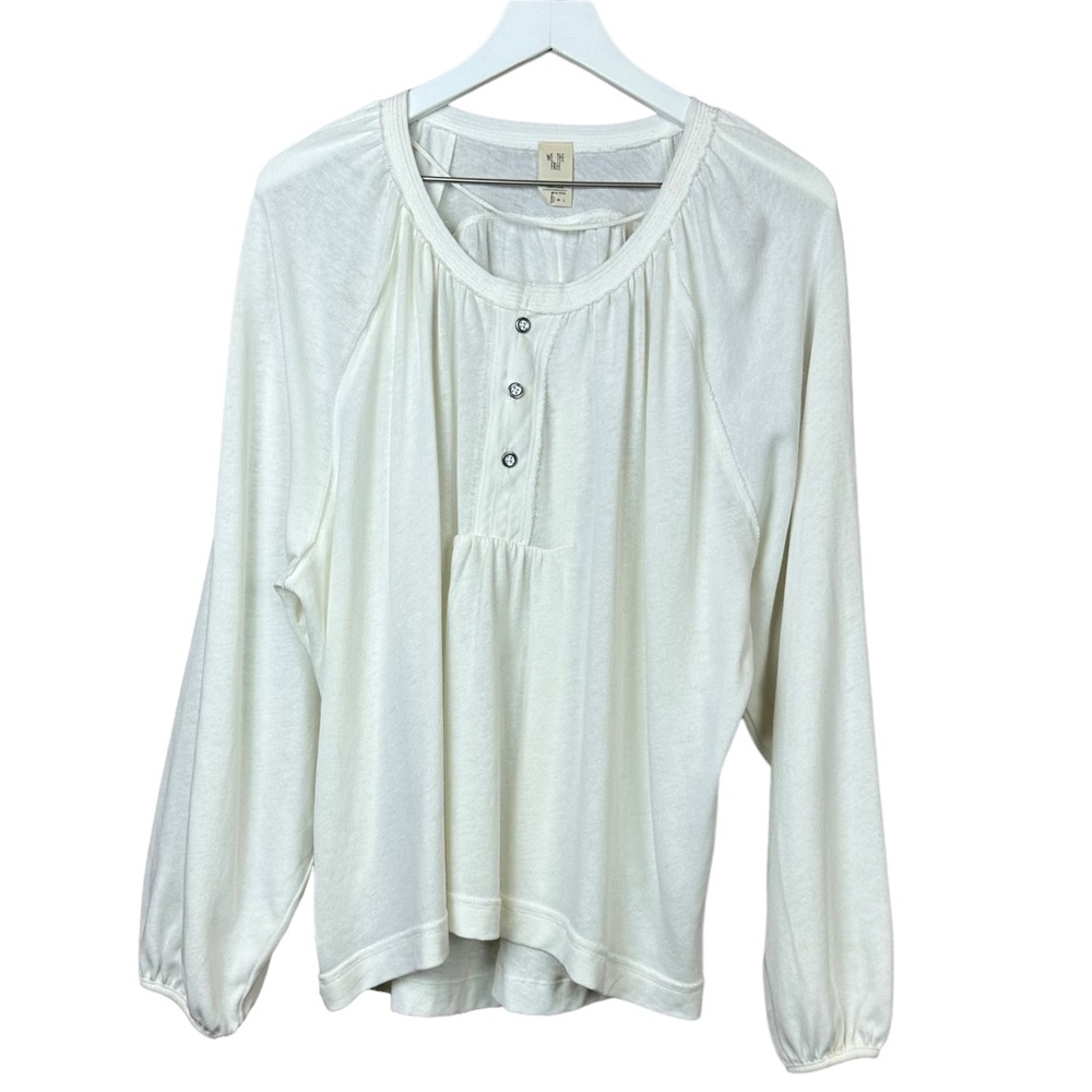 We The Free Off White Henley Tunic Top Women Sz S